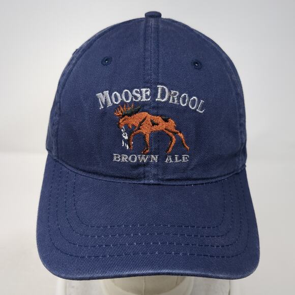 Moose Drool Brown Ale Baseball Cap Blue One Size Adjustable Big Sky Brewing - Picture 2 of 9